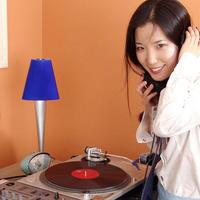 Asian Almond Tease spins records like a DJ