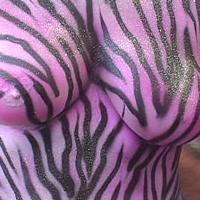 Drunk ladies get sexy designs painted over erect nipples
