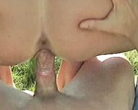 Yummy jizz flowing down the boobs