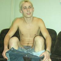 Blond boy enjoys getting naked and showing off.
