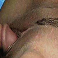 Dark-haired slut swallows a young cock