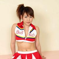 Japanese Mizuki Hana in cheerleader uniform