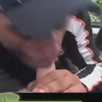 He picks up a stranger and then sucks his cock in the car