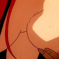Sexy little anime redhead with huge round tits gets screwed
