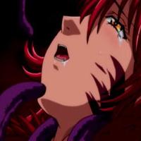 Helpless red-headed anime slave screams through sex ritual