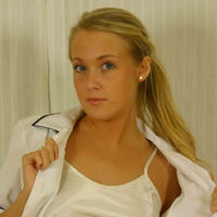 Lucy Anne is looking amazing in nurse uniform with silk lingerie and stockings