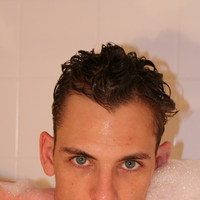 Alex in a bubble bath
