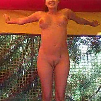 GF naked on the playground