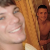 Horny gay boys fuck eachother in the shower