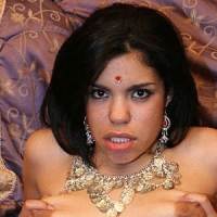 Horny indian ashawri sucks on a huge dick while getting porked from behind