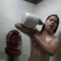 indian girl caught taking shower naked