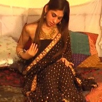Indian girl taking off her saree on cam