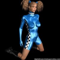 3d race queen in pvc