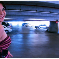 Hot real amateur fucked hard in the parking garage elevator on the way to a club 4 vids