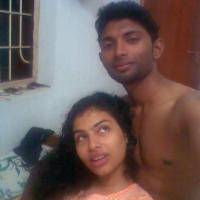 newly married indian wife with her hubby naked in bed