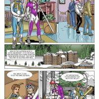 Three amazing comics harlots having wild sex in the snow