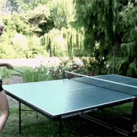 Horny senior loving table tennis and sexy blondes