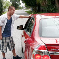 Johnny is lost and needs a ride home, but lucky for him hot teen blonde Amanda is available to give him a helping hand