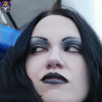 Goth girl gets off on the playground