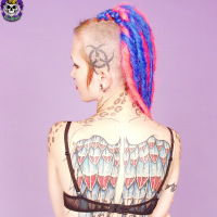 Punk rebel Jax shows off her amazing tattoos