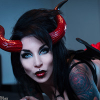 Wicked Gothic Valentine Succubus in Stockings
