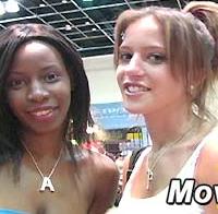 Young interracial girls posing